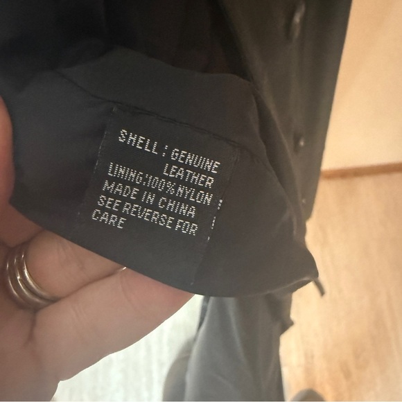 Damselle Vintage Leather jacket long trench duster flared swing style - Picture 8 of 10